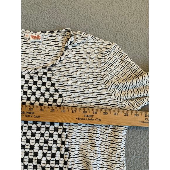 Tianello Ashton Tunic Top XL Knit Jersey White Black Boho Beach Steve Barraza - Picture 12 of 16